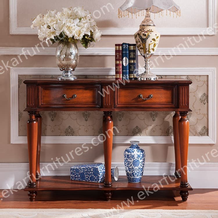 wooden console table antique iron console table